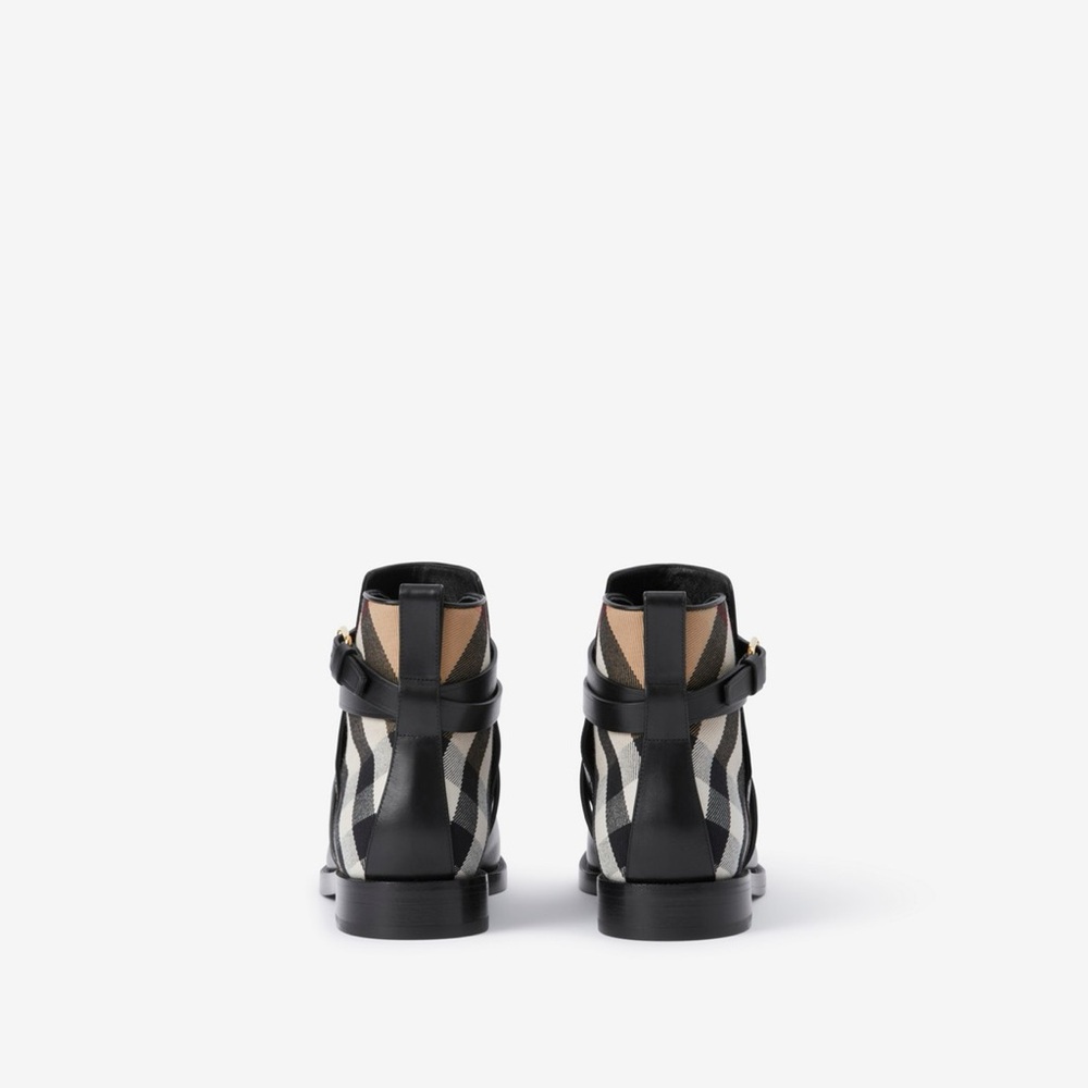 NWOT Burberry Women’s Check and Leather Boots 🇬🇧 - Picture 8 of 9